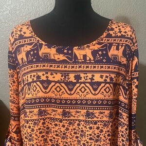 Rue 21 Tribal 3/4 Length Sleeve Top​